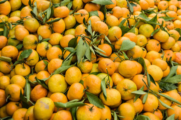 Tangerines at a local farmers market in Sicily