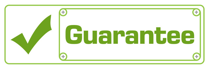 Fototapeta premium Guarantee Green Horizontal Border Screw 