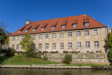 Fototapeta na wymiar Historic house at a canal in Hildesheim
