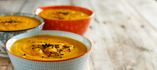 Fresh pumpkin soup