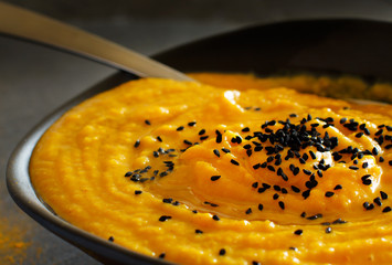 Fresh pumpkin soup