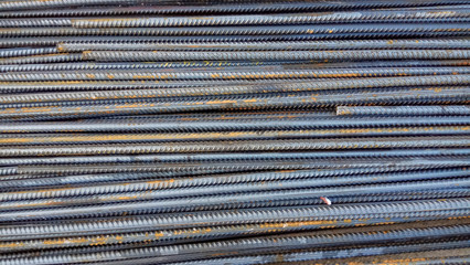 steel rods on worksite