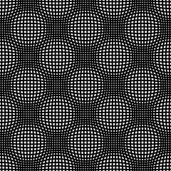 Abstract seamless geometric pattern with weave ornament. Simple black and white linear wavy striped texture. Vector