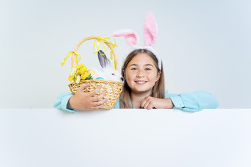 Girl with easter bunny