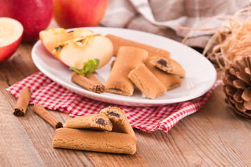 Biscuits with fruit filling. 