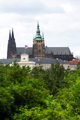 Glorietta pavilion at U.S. Embassy Prague with St. Vitus Cathedral