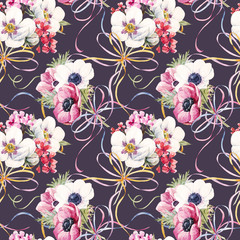 Watercolor floral pattern
