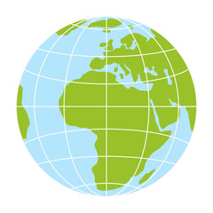 world globe icon. vector earth logo. web global simbol illustration