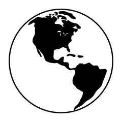 world globe icon. vector earth logo. web global simbol illustration