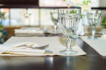 Elegant served table indoors
