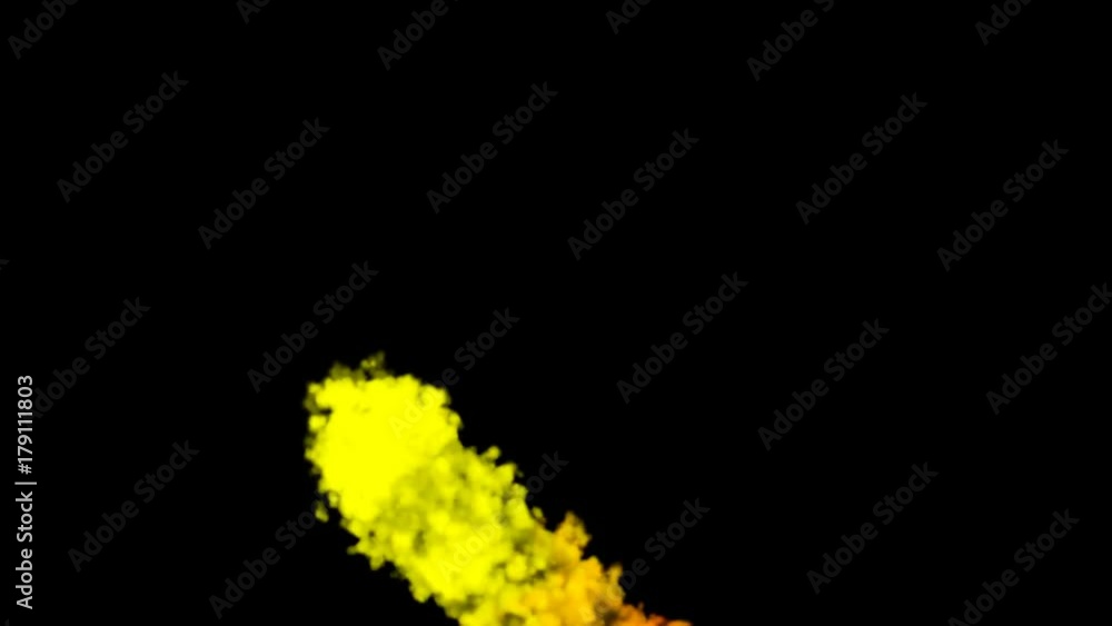 Poster cg animation of colorful smoke. 3d rendering background