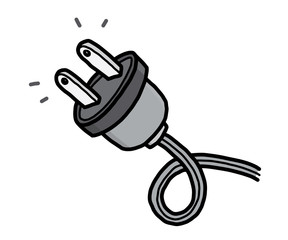 plug / cartoon vector and illustration, hand drawn style, isolated on white background.