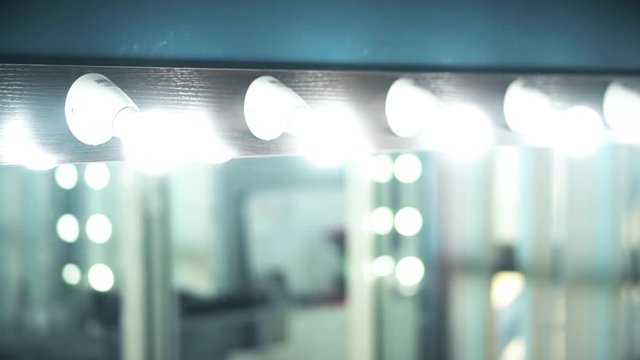 make-up lamps in slow motion