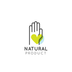 Isolated Vector Style Illustration Logo Set Badge with Fresh Organic, Eco Product, Bio Ingredient Label with Leaf, Earth, Green Concept Made with Color Gradient