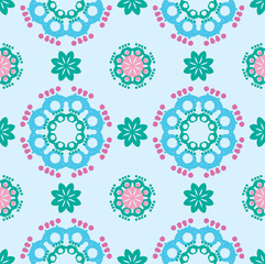 Seamless abstract floral pattern,mandala pattern