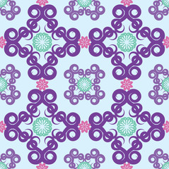 Seamless abstract floral pattern,mandala pattern