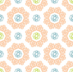 Seamless abstract floral pattern,mandala pattern