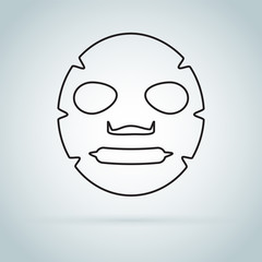 Facial mask flat icon. Medicine, cosmetology and health care.