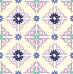 Seamless abstract floral pattern,mandala pattern