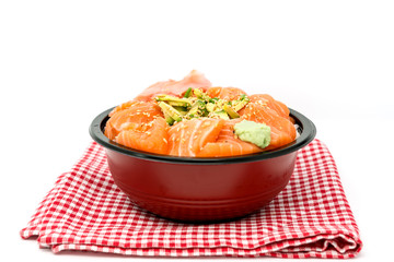 japanese food Mix Sashimi Chirashi Rice Bowl