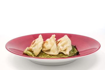 Chinese food Fried dumplings on plate