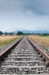 Obraz premium rail tracks perspective