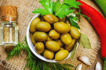 green olives