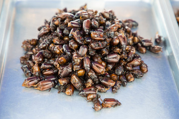 Fried insects, Fried insect is snack of Thai people