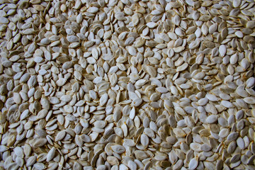 pumpkin seeds, background.
