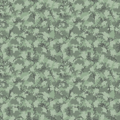 Camouflage pattern background seamless vector illustration. Classic clothing style masking camo repeat print. Green brown black olive khaki colors forest texture