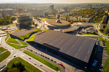 Katowice Spodek z powietrza  © BlackMediaHouse