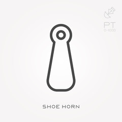 Line icon shoe horn