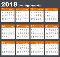 Monthly Calendar Design