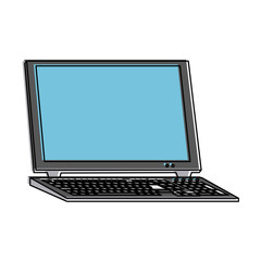 laptop computer frontview  icon image vector illustration design 