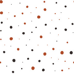 Hand Drawn Dots Asymmetrical Seamless Pattern, Dotted Swiss