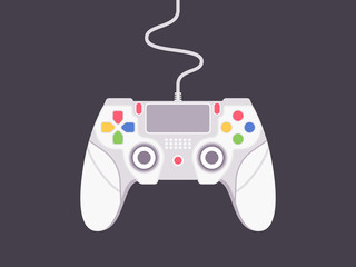 Video game controller. Flat gamepad vector illustration
