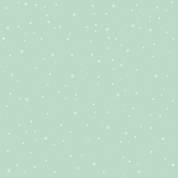 Snow on green background