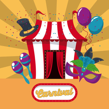 Happy carnival design icon vector illustration graphic
