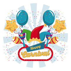 Obraz premium Happy carnival design icon vector illustration graphic