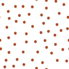 Hand Drawn Dots Asymmetrical Seamless Pattern, Dotted Swiss