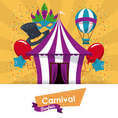 Happy carnival design icon vector illustration graphic