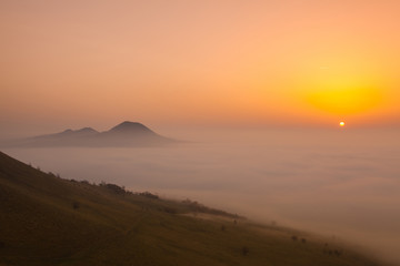 Misty morning in Central Bohemian Highlands, Czech Republic