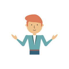 colorful  teacher man over white background  vector illustration