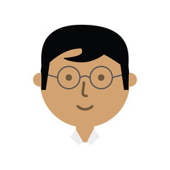 colorful  man face over white background vector illustration