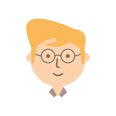 colorful  man face over white background vector illustration