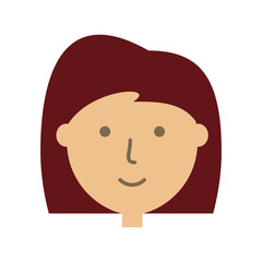 colorful  woman face over white background vector illustration