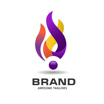 Fire Flame vector logo design vector. Vector Fire Flame  colorful design elements. Fire Flame creative icon. 