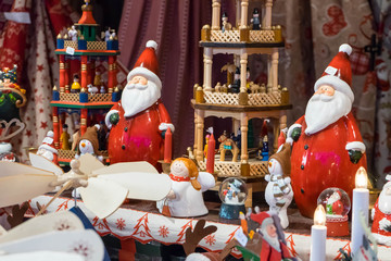 Christmas Souvenir at Colmar Christmas Market, Alsace, France - obrazy, fototapety, plakaty
