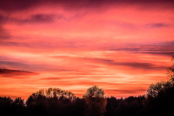 tramonto rosso hdr