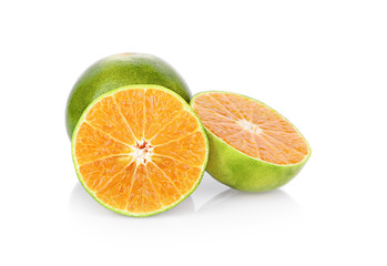 Fototapeta na wymiar orange slice on white background